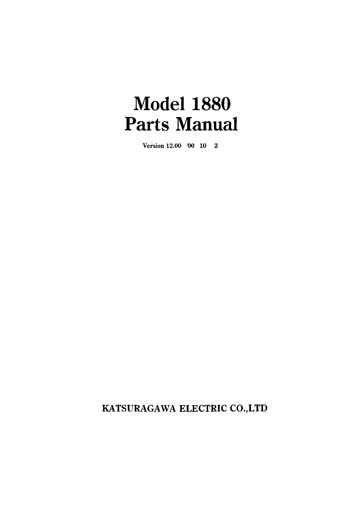 KIP 1880 Parts Manual-1